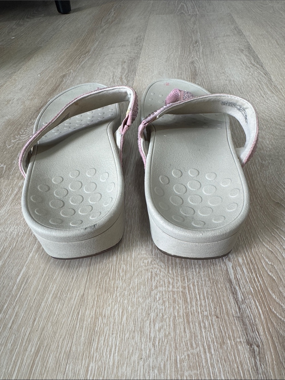 Vionic Pink Rhinestone Thong Sandals - Picture 3 of 4